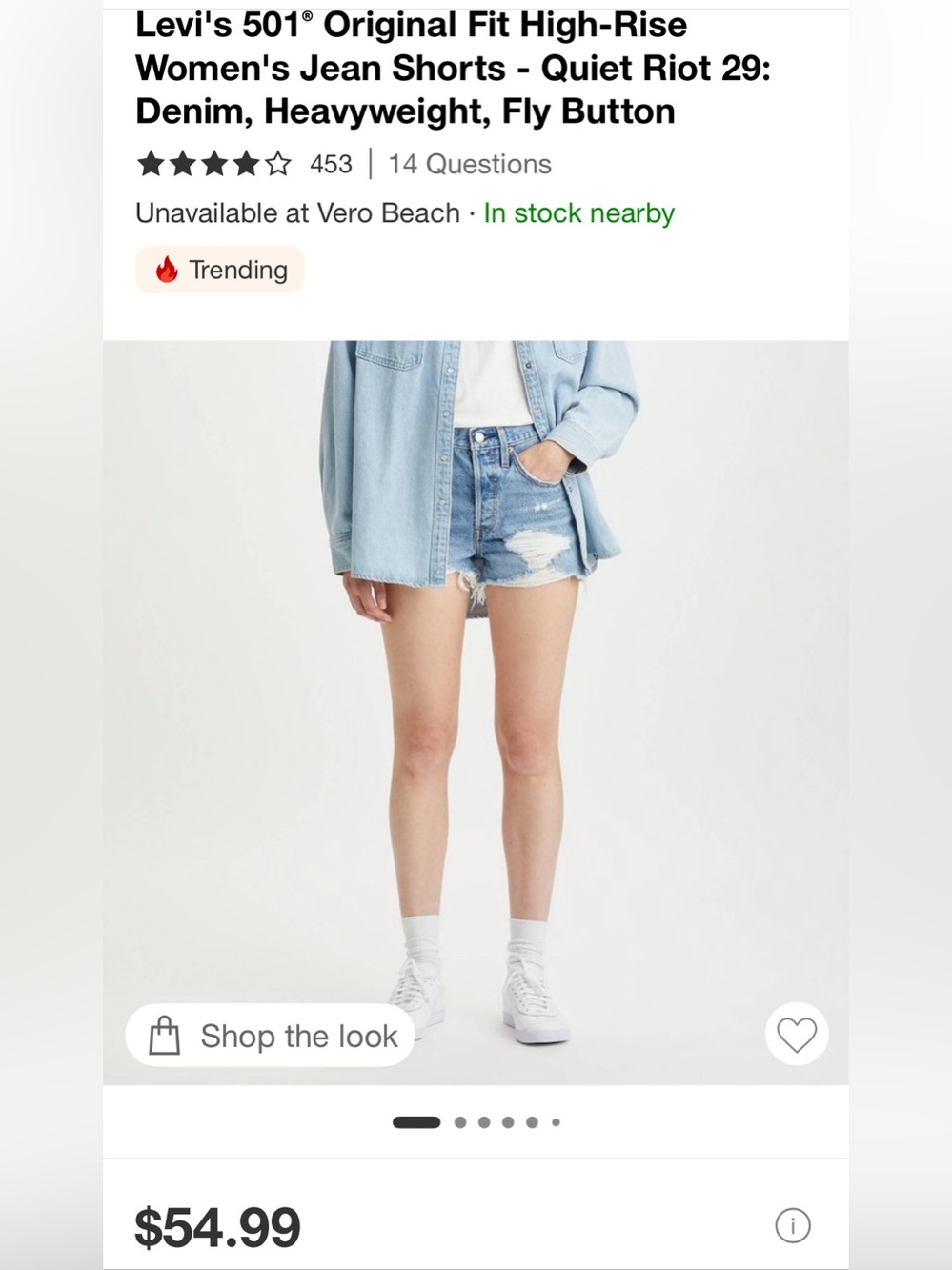 Levi’s Jean Shorts size 29